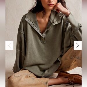 We The Free Camden Henley Sweatshirt Laurel Oak